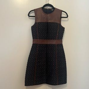 Theory shift dress genuine leather size 0